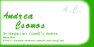 andrea csomos business card